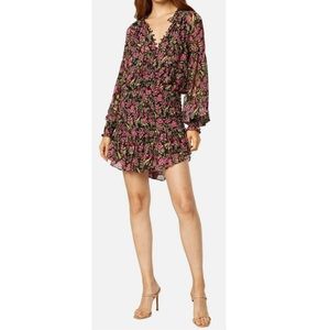 Misa Los Angeles Celina Dress in Flora Fuschia size Large